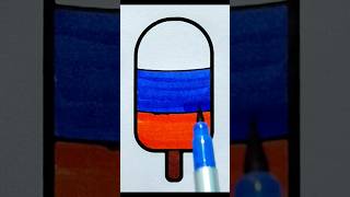 Satisfying  icecream  Drawing 🍉🌈🍉 coloring ytshorts satisfying creative [upl. by Nosiaj]