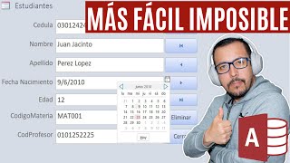 Como crear un FORMULARIO DE INGRESO DE DATOS en ACCESS en pocos minutos [upl. by Fayth]