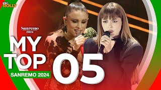 🇮🇹 Sanremo 2024  My Top 5 Italy Eurovision 2024 [upl. by Ihsorih]