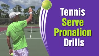 Tennis Serve Pronation Drills amp Tips  Slow Motion Explaination [upl. by Leontine]