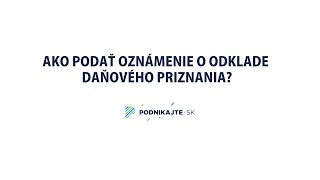 Odklad daňového priznania v roku 2020 elektronicky  videonávod [upl. by Ahsikrats]