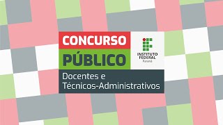 Concurso Público IFPR 2023 TAE Informações Gerais [upl. by Aekal]