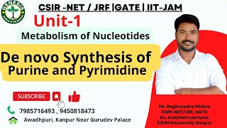 Metabolism of Nucleotides  De Novo Synthesis of Purine  L22 [upl. by Suiravat]