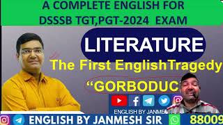 GORBODUC ENGLISH LITERATURE DSSSB 2024 KVS  UPTGTPGT NVS  MPTETclass 7 [upl. by Hutner206]