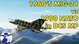 DCS Flying a 1960s MIG21 vs 1990s NATO Aircraft on Growling Sidewinder Multiplayer Server [upl. by Galatia]