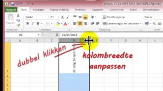 Weekplanning maken met excel [upl. by Ttoile588]