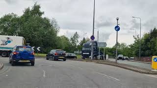 Tesco MultiLane Roundabout Hurdsfield Road 2nd Exit to Hibel Rd Macclesfield Driving Test Route [upl. by Jacquelynn]