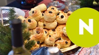 Lussebullar  svéd sáfrányos kalács [upl. by Lamprey]