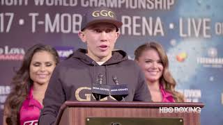 HBO Boxing News CaneloGolovkin Press Conference Recap HBO Boxing [upl. by Memory]