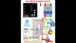 VAF METER WIRING CIRCUIT electrician electrical MCB wiring technical Voltage ampere ct [upl. by Strader]