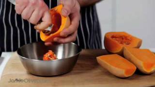 How To  chop butternut squash with Jamie Olivers mate Pete [upl. by Adamok]