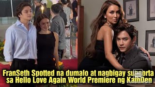 Francine Diaz and Seth Fedelin Video Live sa Pagdalo at supporta sa Hello Love Again World Premiere [upl. by Derman]