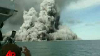 Undersea Volcano Erupts Near Tonga [upl. by Ayeka]