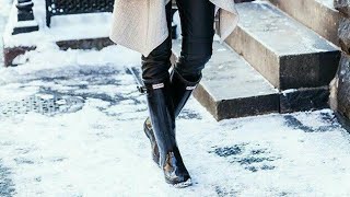 Elegant hunter bootsrain boots with beautiful Ladies [upl. by Nonah]