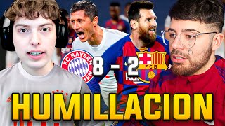 REACCION CON LA COBRA AL BAYERN MUNICH 8 BARCELONA 2  CHAMPIONS LEAGUE 2020 [upl. by Eisor684]