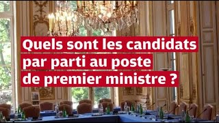 VIDÉO Quels sont les candidats de chaque parti pour le poste de premier ministre [upl. by Ynhoj]