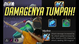 Pertama kali ngicipin Mjollnir Damagenya SEDAPPP 6k DK  Auto Chess Mobile Indonesia [upl. by Ardnikal]