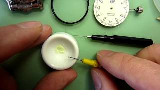 How to ReLume Watch Hands Part 2 Repair the luminous compound on a Tag Heuer watch [upl. by Rawna]