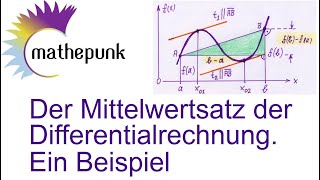 Der Mittelwertsatz der Differentialrechnung Ein Beispiel [upl. by Kcirdderf457]