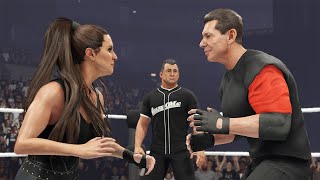 Stephenie McMahon vs Vince McMahon vs Shane McMahon  Intergender Full Match [upl. by Janessa]