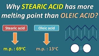 Why Stearic acid has more melting point than Oleic acid [upl. by Dustie]