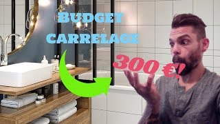 CARRELAGE PAS CHERE UNE SALLE DE BAIN POUR 300 € [upl. by Schofield118]