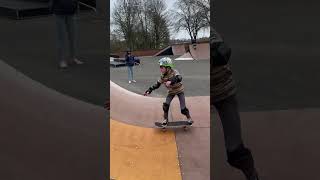 Fishers first Rock Fakie at Ryedale Skate School Love his Dads reaction 🛹❤️skateboarding shorts [upl. by Dambro]