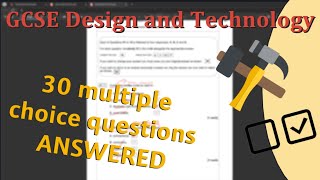 GCSE Design amp Technology Multiple Choice Questions Walkthrough [upl. by Ecydnac]