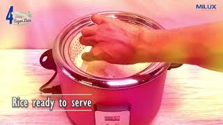 Milux MRC 180SL  Sugar Less Rice Cooker [upl. by Aihsat]