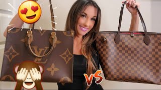 LOUIS VUITTON ON THE GO MM Vs LOUIS VUITTON NEVERFULL MM COMPARISON REVIEW ❤ [upl. by Bauske179]