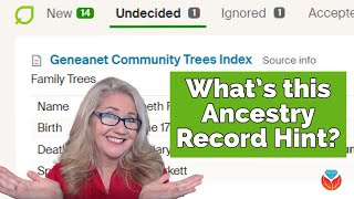 Whats this Geneanet Ancestry Record Hint [upl. by Fairleigh]