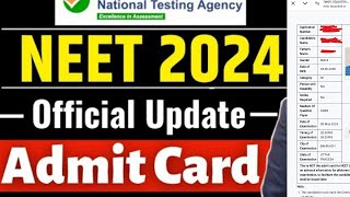 Neet Admit Card 2024 Date  Neet Postponed   How To Download Neet Admit Card Neet 2024 Latest News [upl. by Nos]