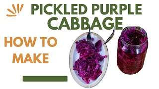 How to make mouthwatering pickled purple cabbage  A quick and easy appetizer [upl. by Barron516]