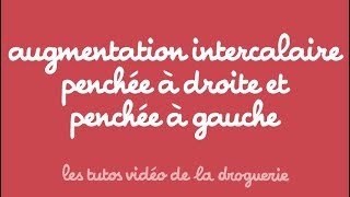 Augmentation intercalaire penchée à droite et penchée à gauche [upl. by Eidnahs]