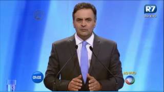 Melhores momentos de Aécio Neves no debate da Rede Record 28092014 [upl. by Jadd]