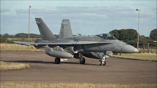 RAF Waddington 17th September 2024 Afternoon sorties 4x Finnish F18s amp 4x Canadian F18s [upl. by Toby]