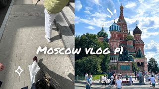 Moscow vlog🇷🇺✨ p1  Red square parks food [upl. by Oiralednac]