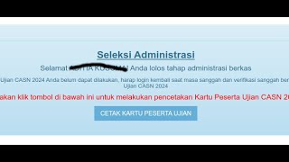 CPNS 2024  Cara Download Kartu Ujian Inspect ELement HTML [upl. by Aikahc961]