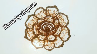 How to make Rose Flower  Henna by Aryaam [upl. by Allebasi]