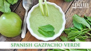 Spanish ¨Green Goddess¨ Gazpacho Verde Recipe [upl. by Llerraj516]