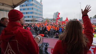 Zweite Warnstreikwoche Erfolgreiche Kundgebung der IG Metall in Schweinfurt [upl. by Ttenaej]