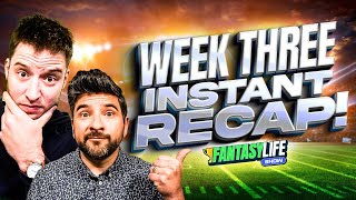 Fantasy Football Week 3 Instant Recap  Rankings Early Waiver Wires and More [upl. by Paquito]