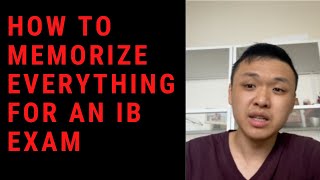 How to memorise everything for an IB ExamTest [upl. by Orlanta]