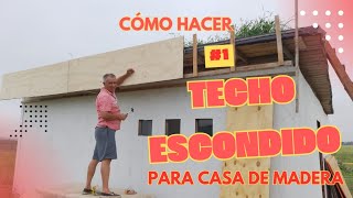 Cómo hacer un bando para techo escondido en casa de madera  LO HICIMOS EN CASA [upl. by Tillinger]