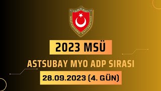 2023 Astsubay MYO 4 Gün ADP Sıraları 2023msü msüadp2023 msüadp [upl. by Acinok8]