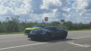 2020 Shelby GT500 vs C7 ZR1  Insane Flyby [upl. by Nnorahs]