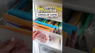 CONGELAR CARNE CRUDA ➡️ tiempo máximo congelar comidacongelada carne carnemolida congelador [upl. by Finegan]