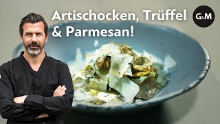 Artischockensalat mit Trüffel von Andreas Caminada  GaultMillau Schweiz [upl. by Corin181]