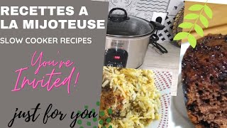 2 RECETTES A LA MIJOTEUSE FACILES ET PRATIQUES 2 SLOW COOKER RECIPES [upl. by Direj]