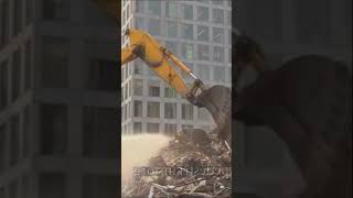 Building Gets Demolished By Crane Wrecking Ball 3 [upl. by Ynnek]